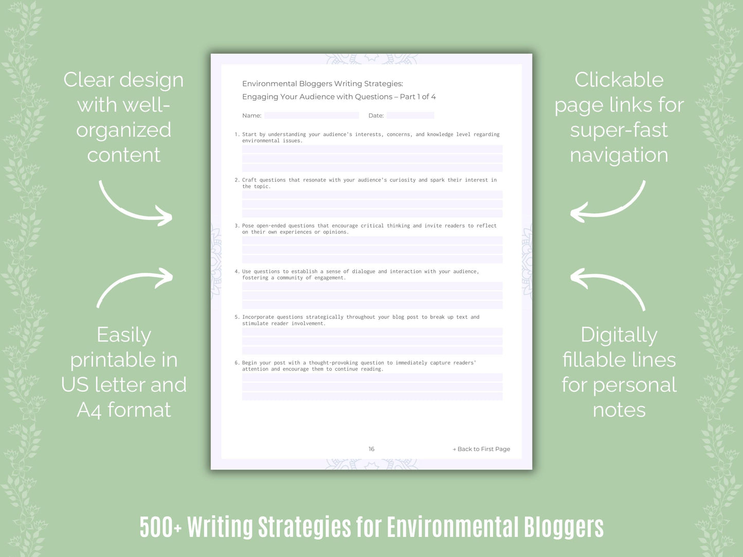 Environmental Bloggers Writing Templates