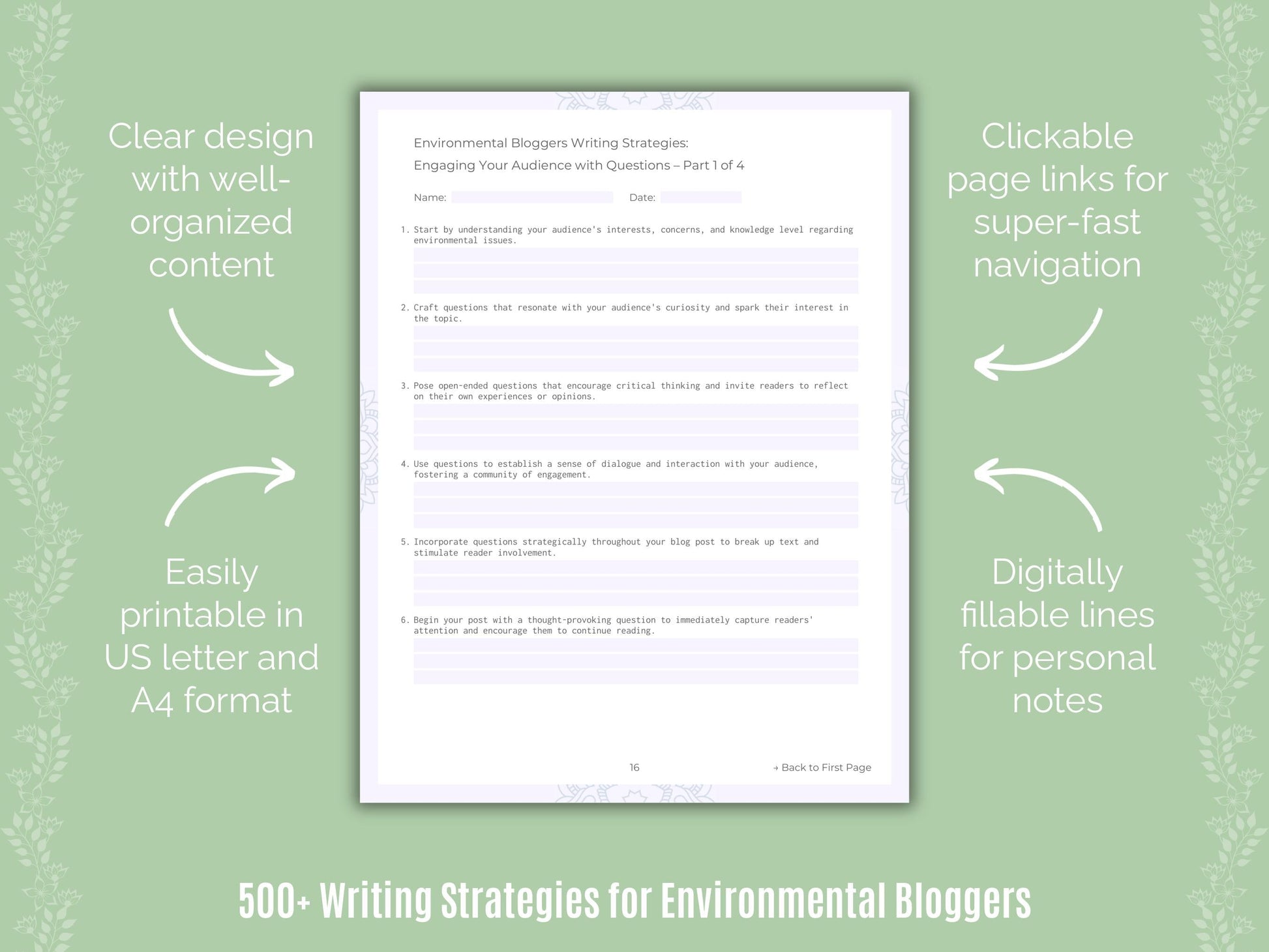 Environmental Bloggers Writing Templates