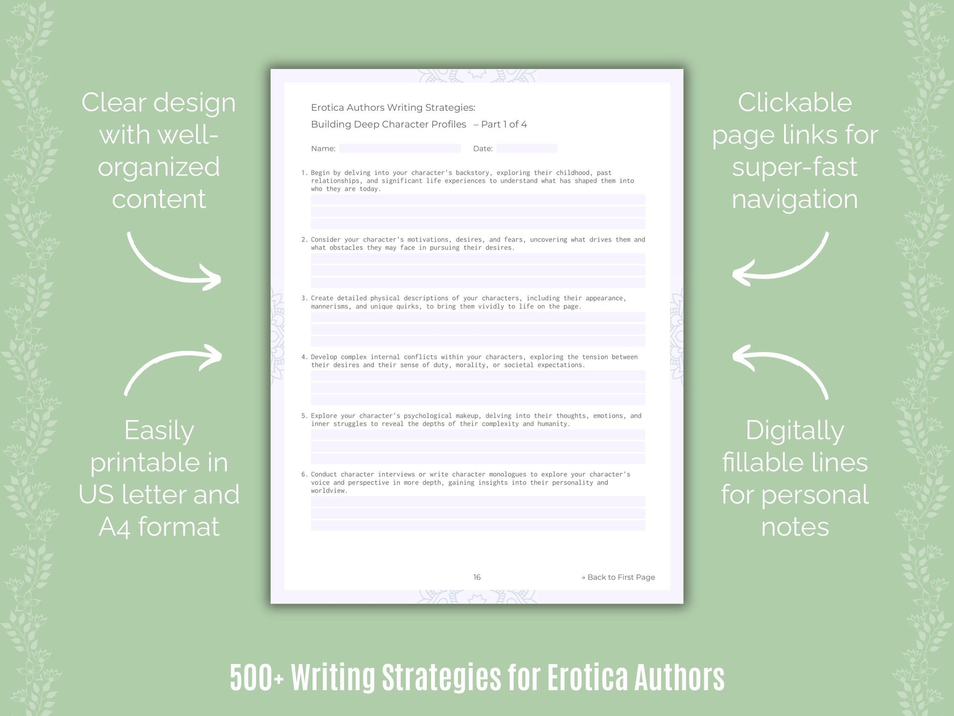 Erotica Authors Writing Templates