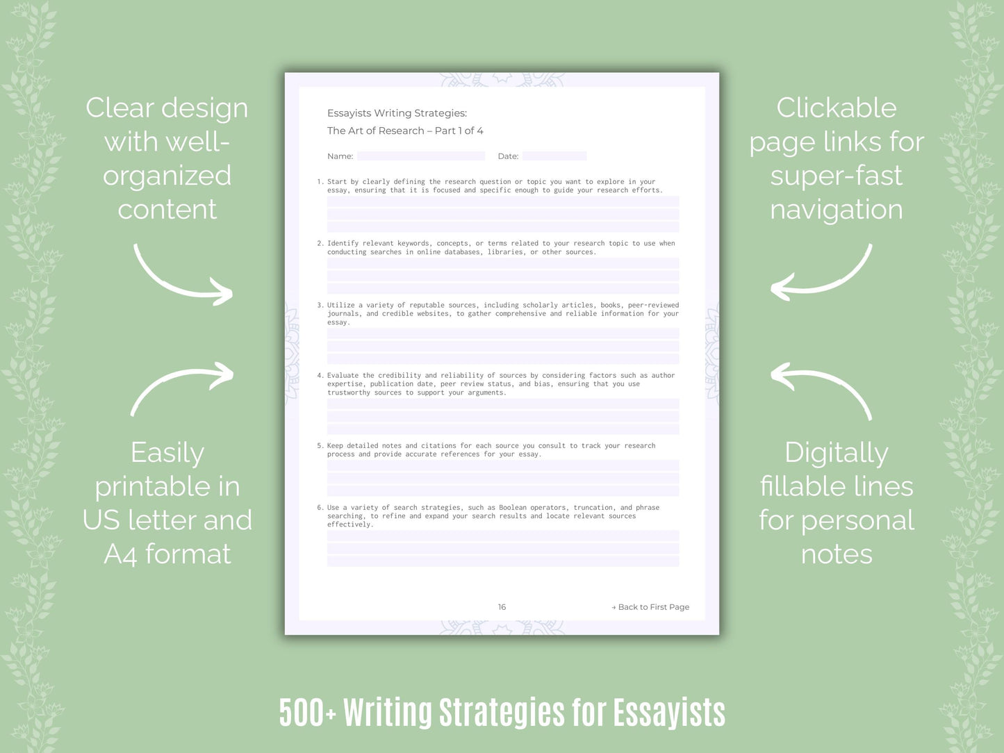 Essayists Writing Templates