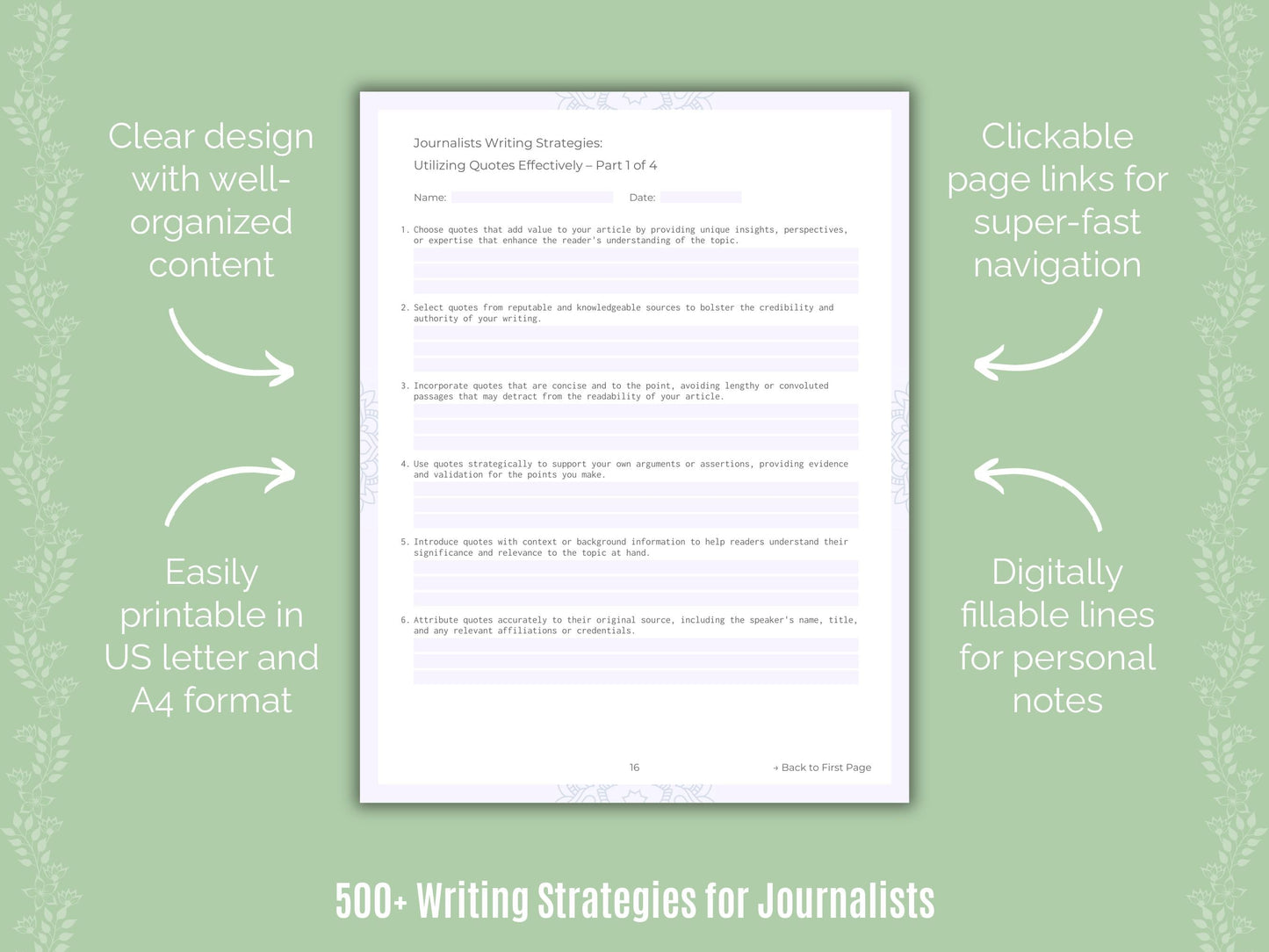 Journalists Writing Templates