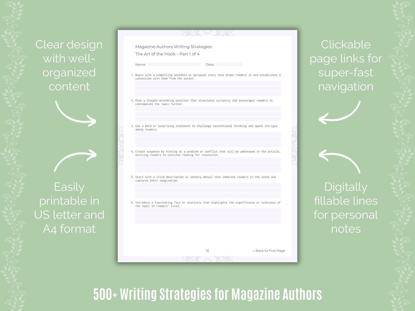 Magazine Authors Writing Templates