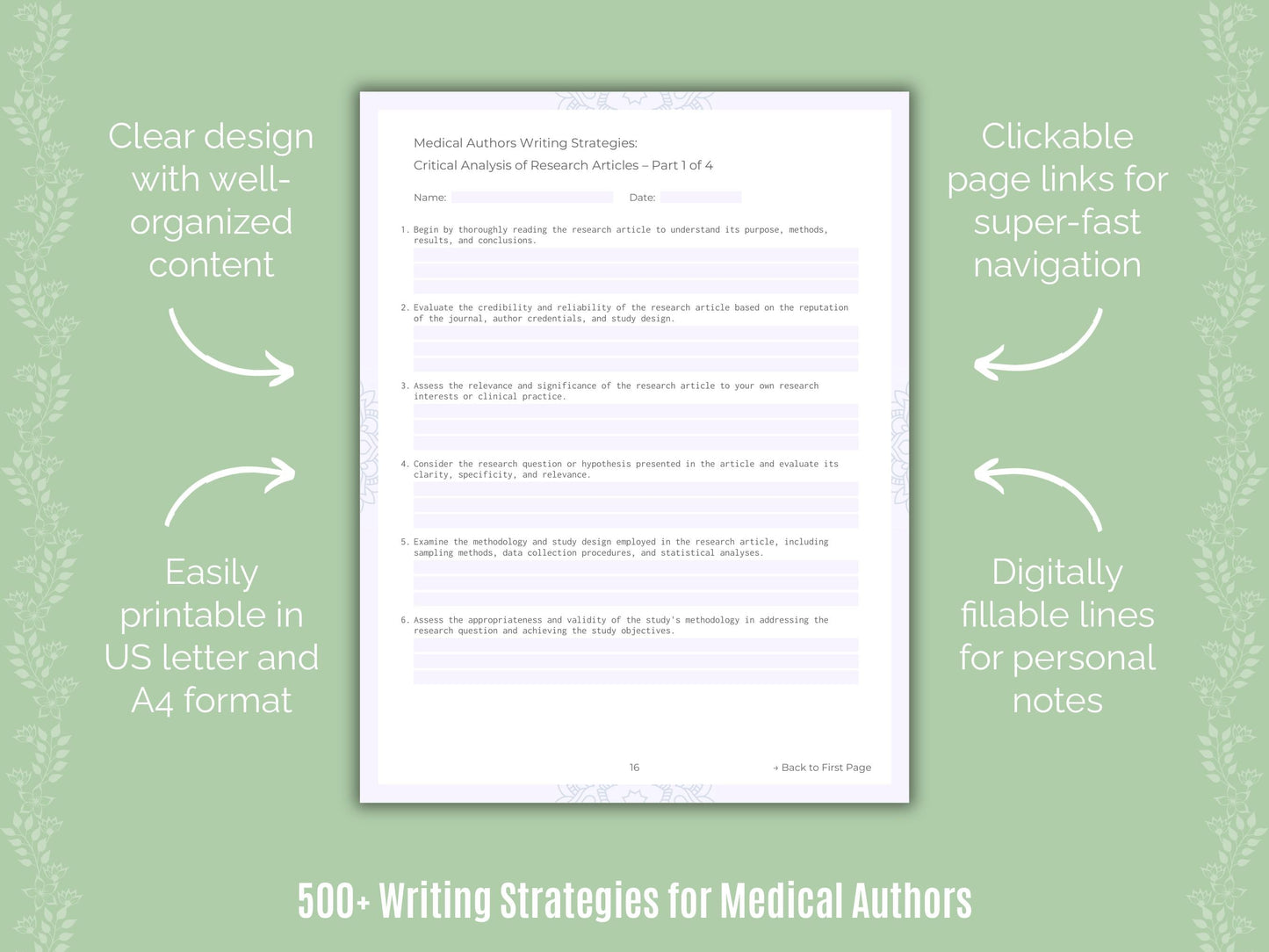 Medical Authors Writing Templates