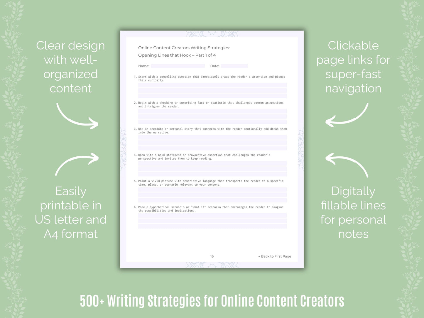 Online Content Creators Writing Templates