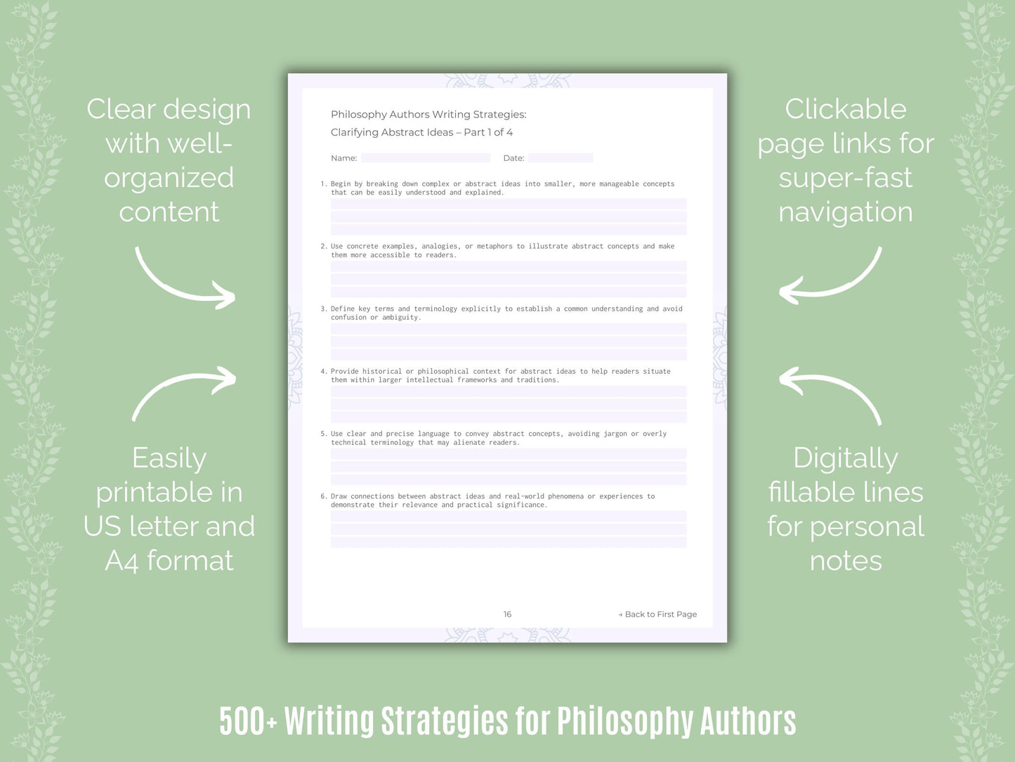 Philosophy Authors Writing Templates