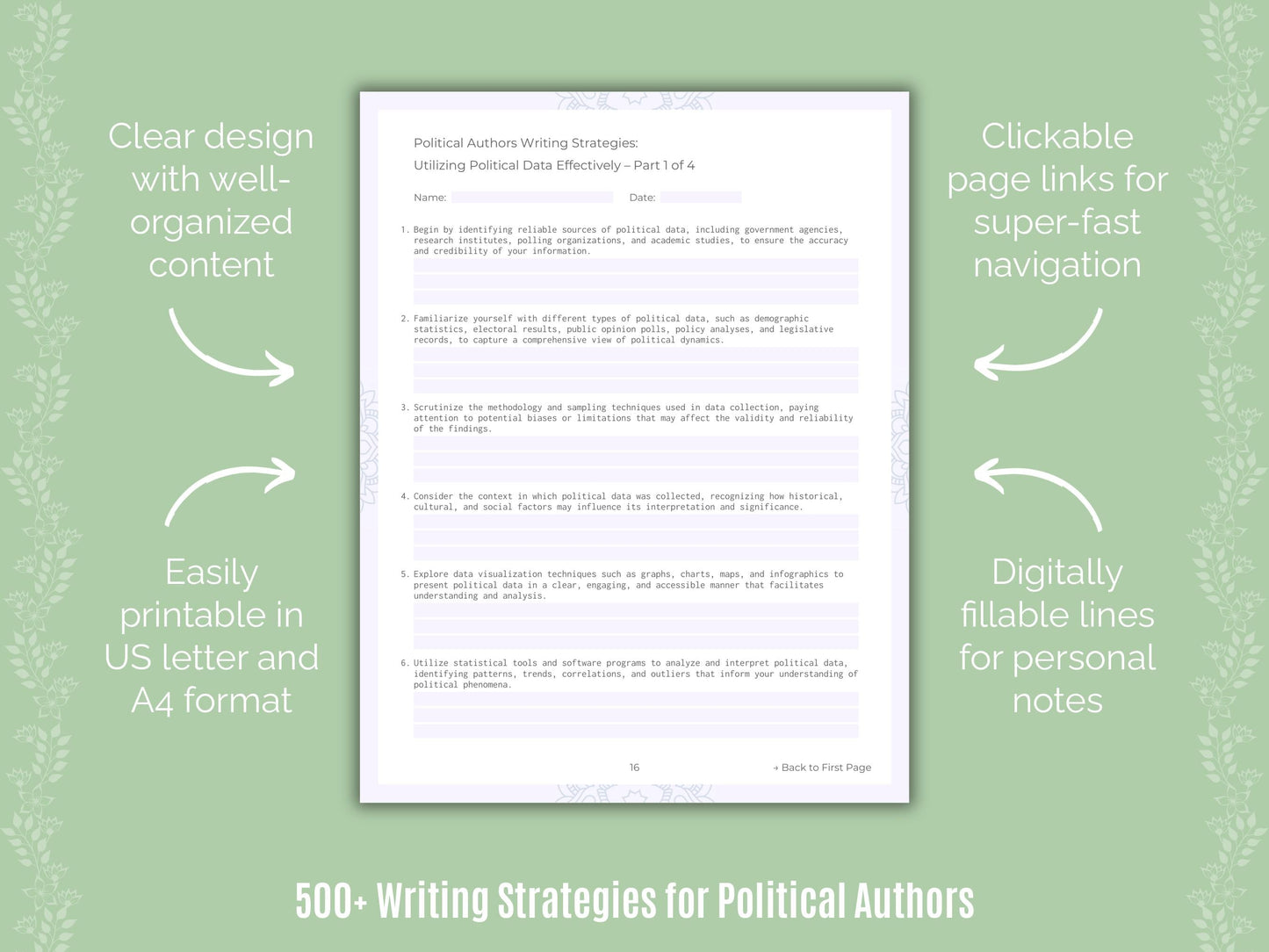 Political Authors Writing Templates