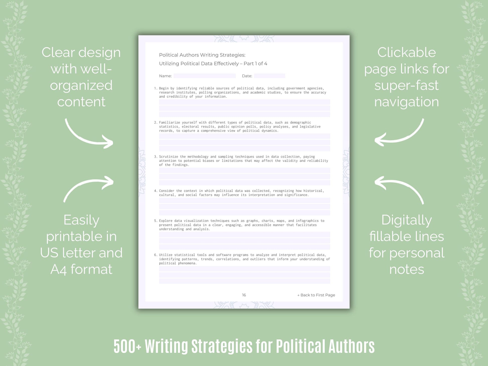 Political Authors Writing Templates