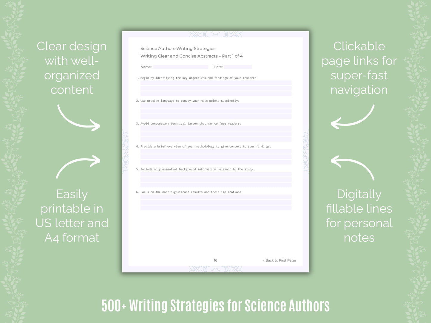 Science Authors Writing Templates