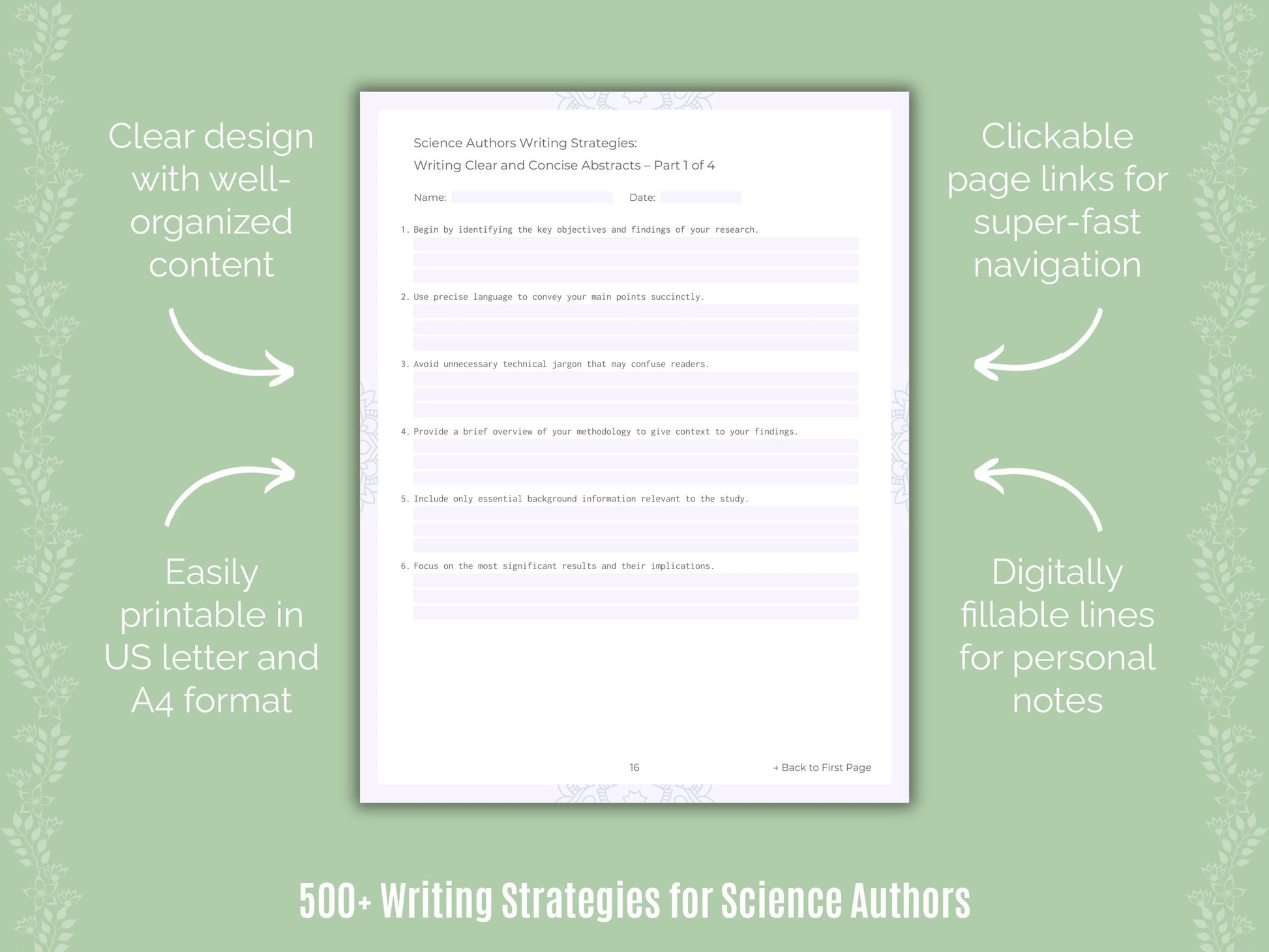 Science Authors Writing Templates