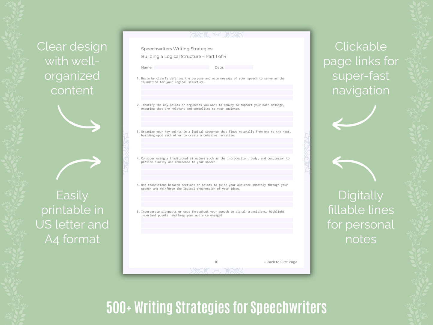 Speechwriters Writing Templates