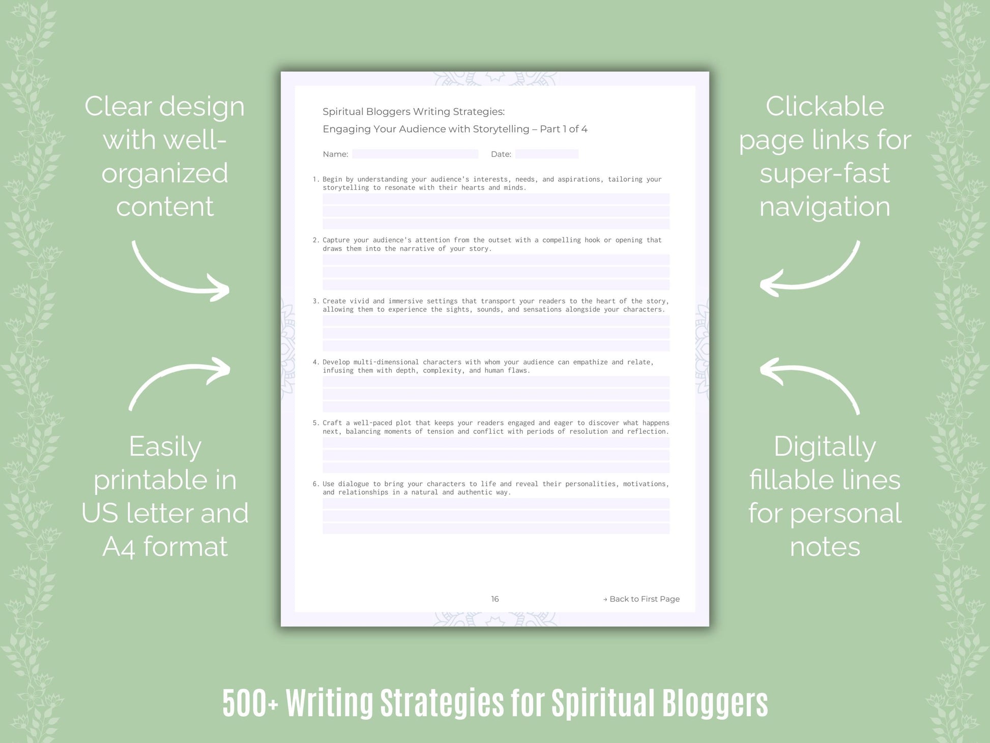 Spiritual Bloggers Writing Templates