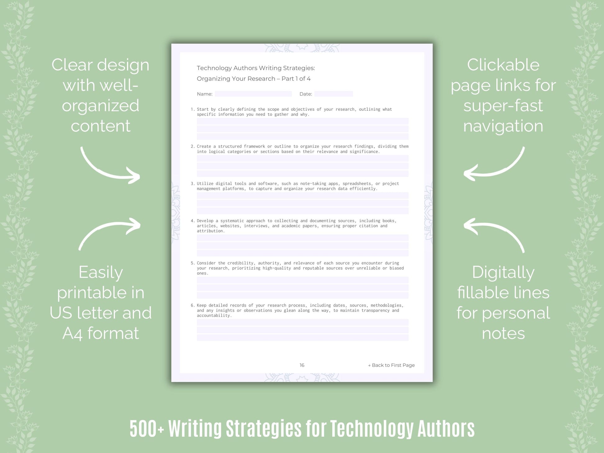 Technology Authors Writing Templates