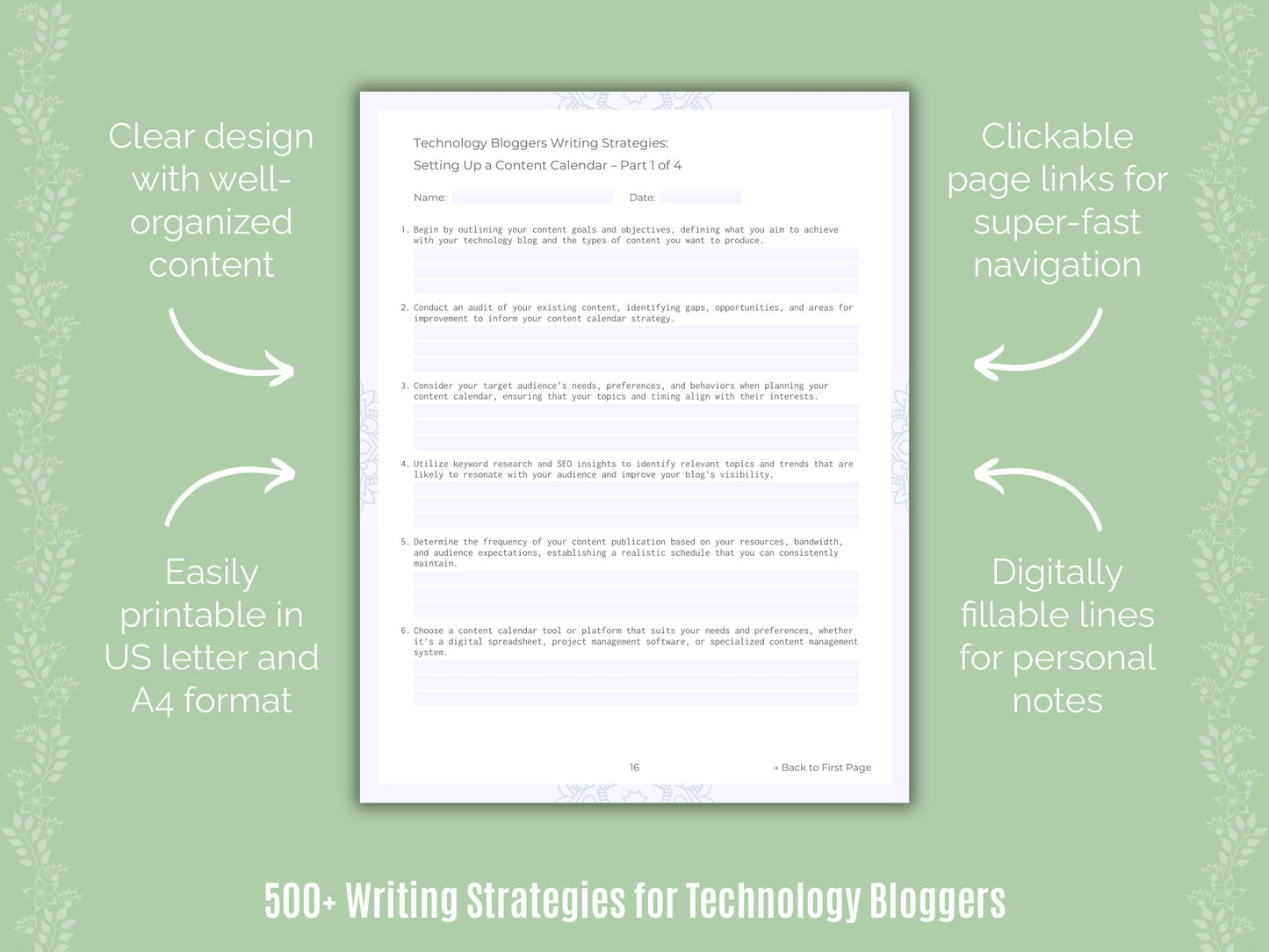 Technology Bloggers Writing Templates