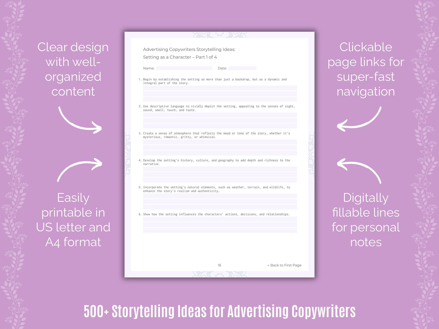 Advertising Copywriters Writing Templates