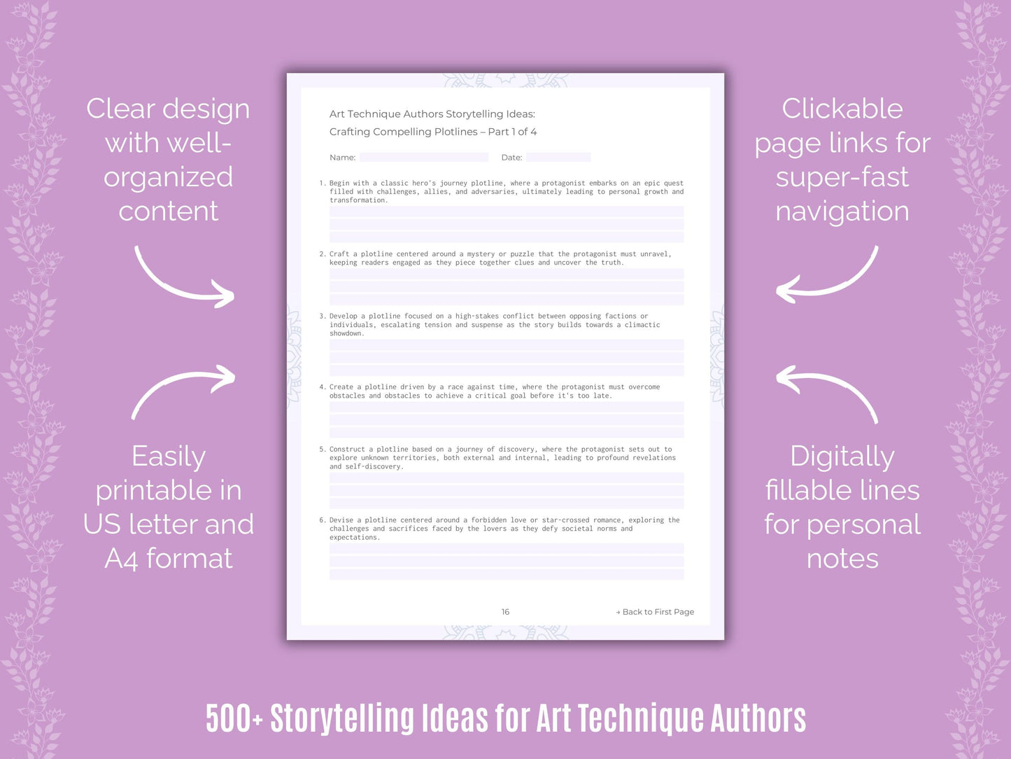 Art Technique Authors Writing Templates