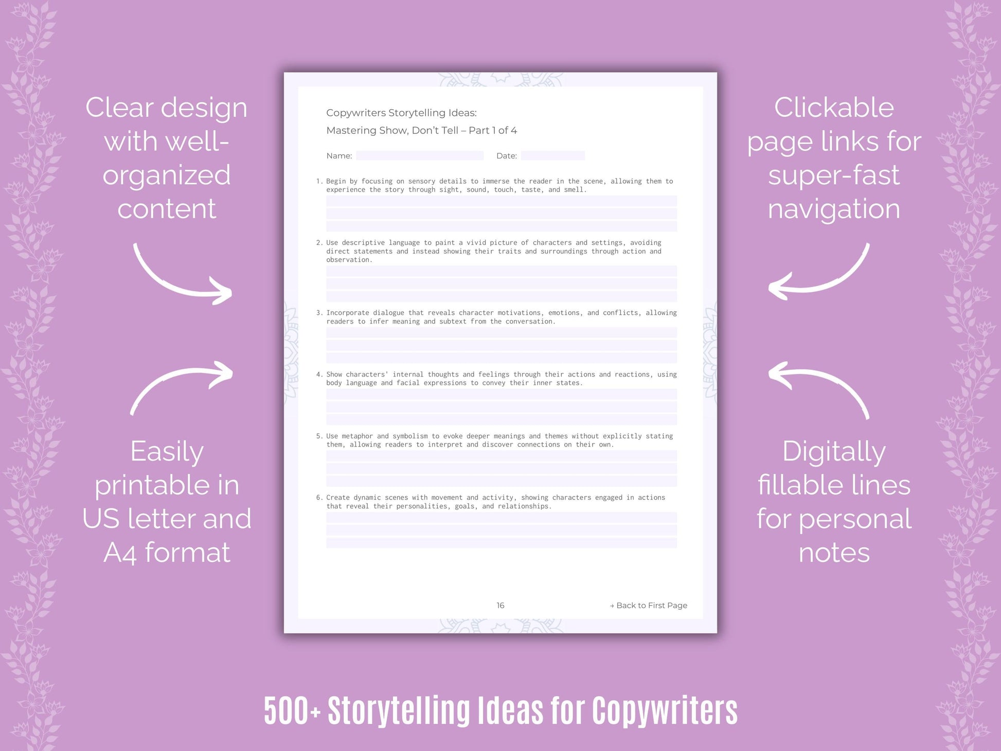 Copywriters Writing Templates