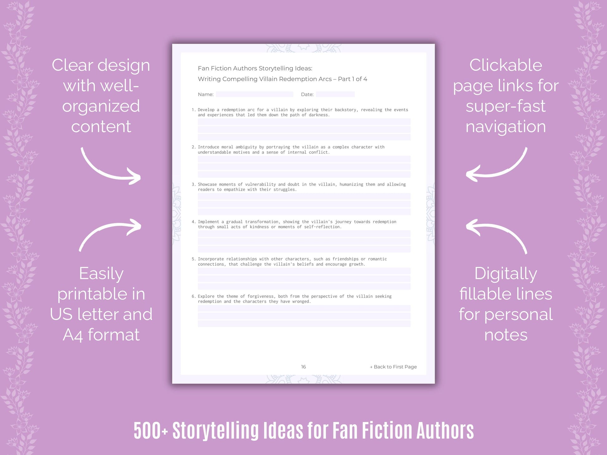 Fan Fiction Authors Writing Templates