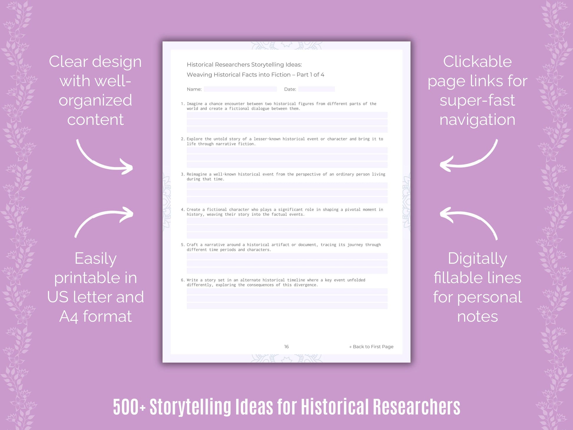 Historical Researchers Writing Templates