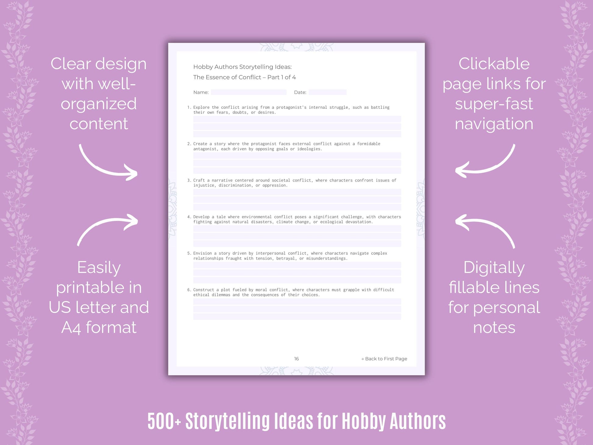 Hobby Authors Writing Templates