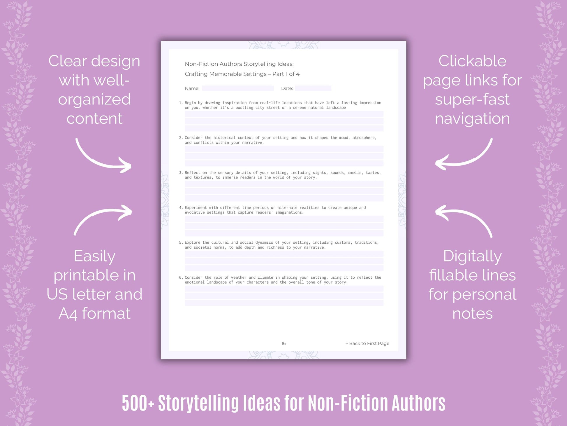 Non-Fiction Authors Writing Templates