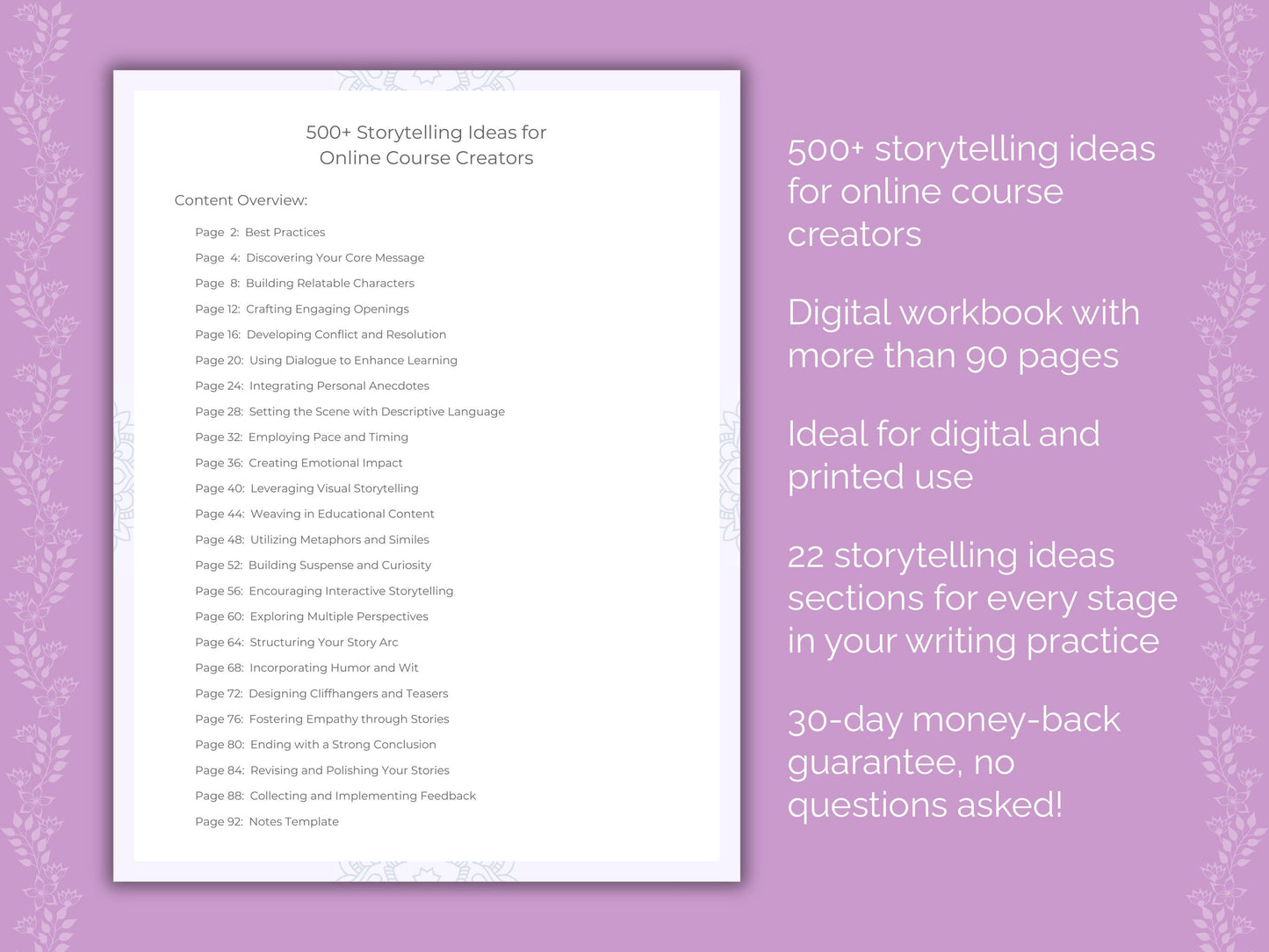 Online Course Creators Writing Worksheets