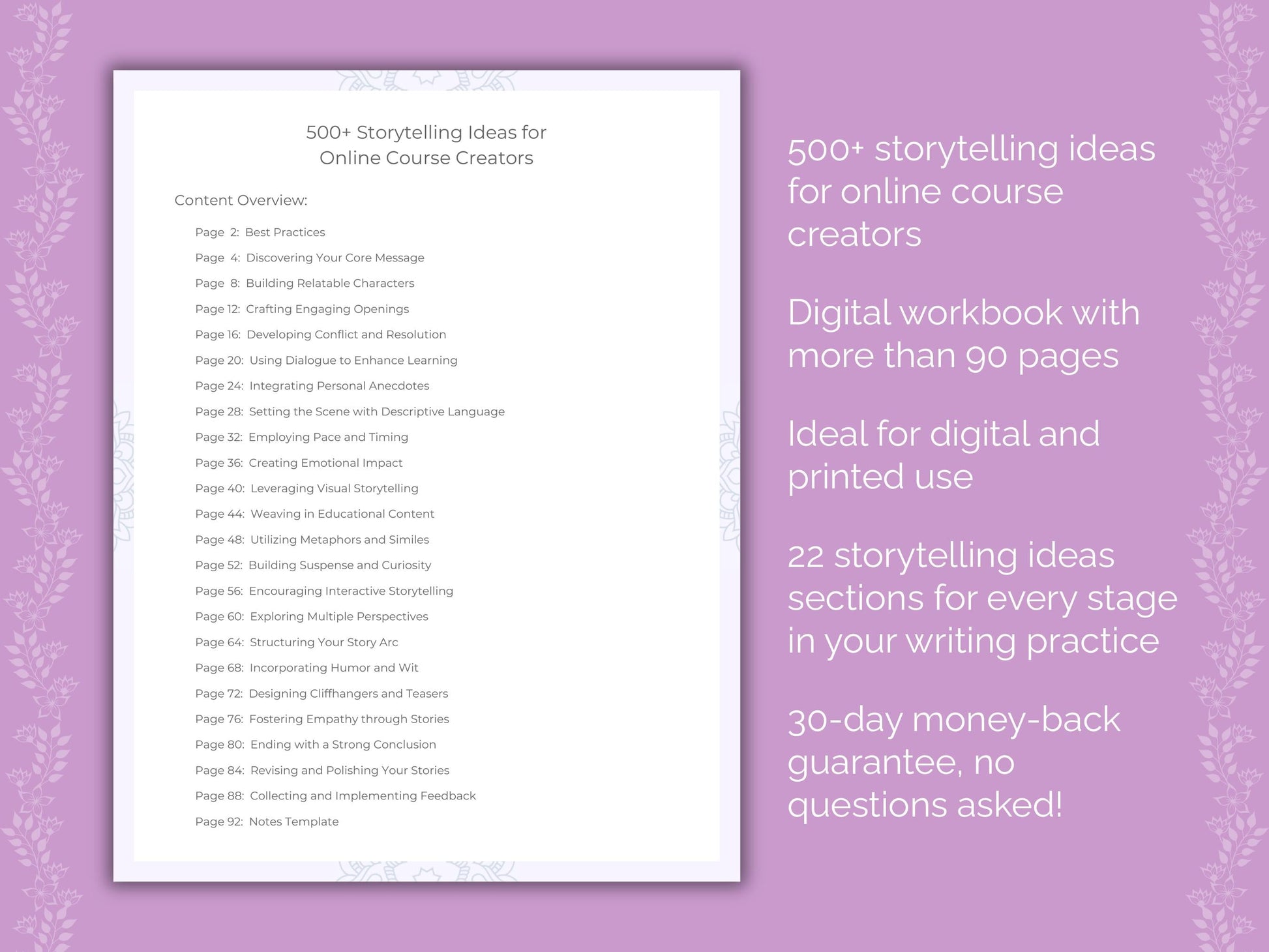 Online Course Creators Writing Worksheets