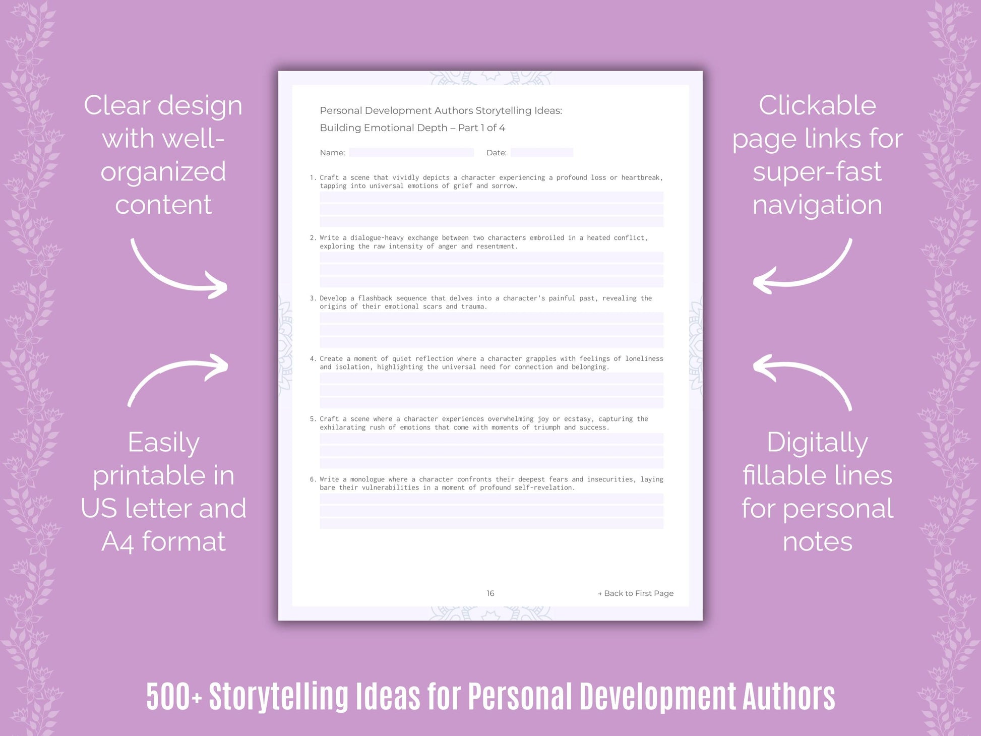 Personal Development Authors Writing Templates