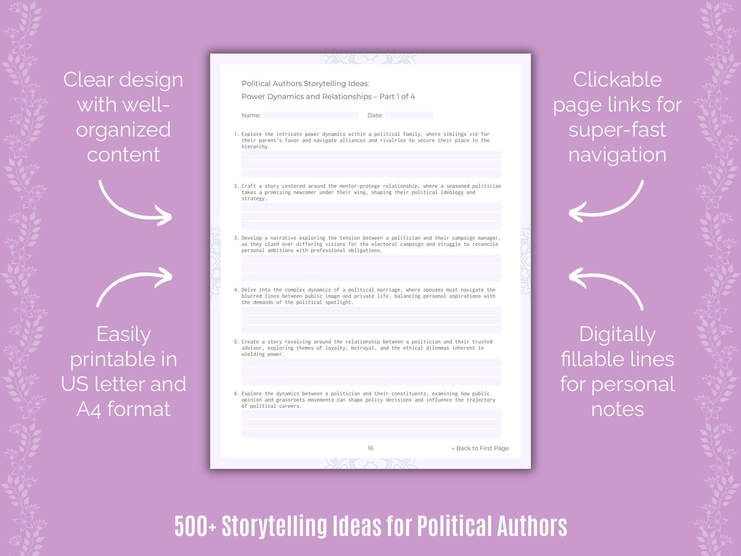 Political Authors Writing Templates