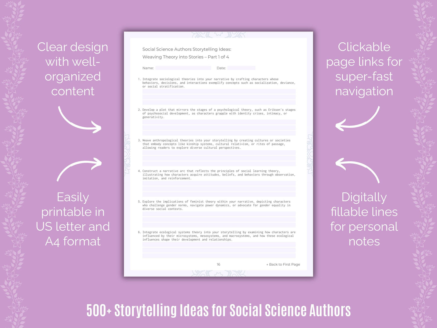 Social Science Authors Writing Templates