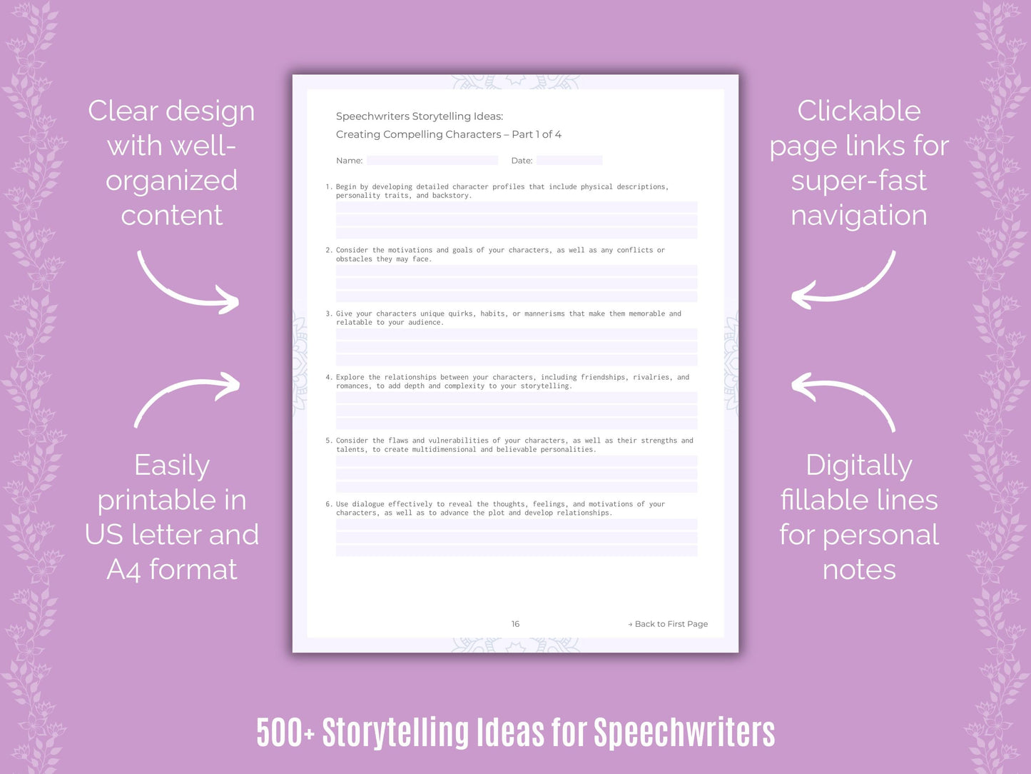 Speechwriters Writing Templates