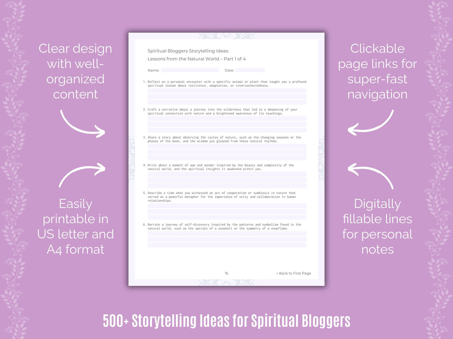 Spiritual Bloggers Writing Templates