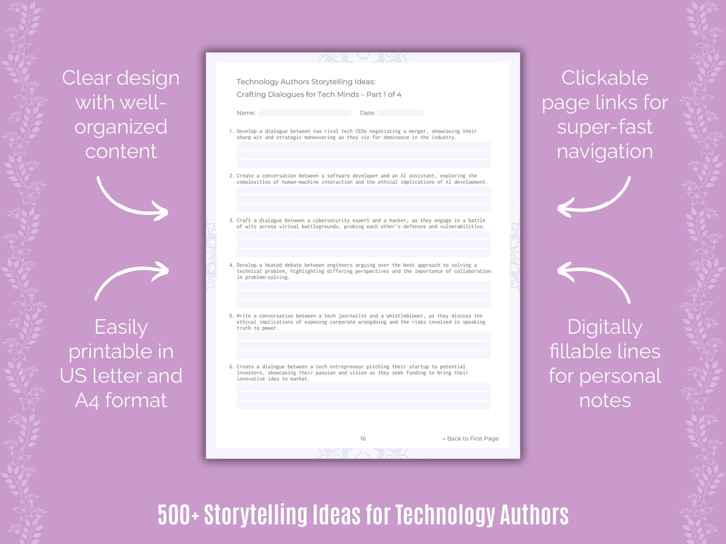 Technology Authors Writing Templates