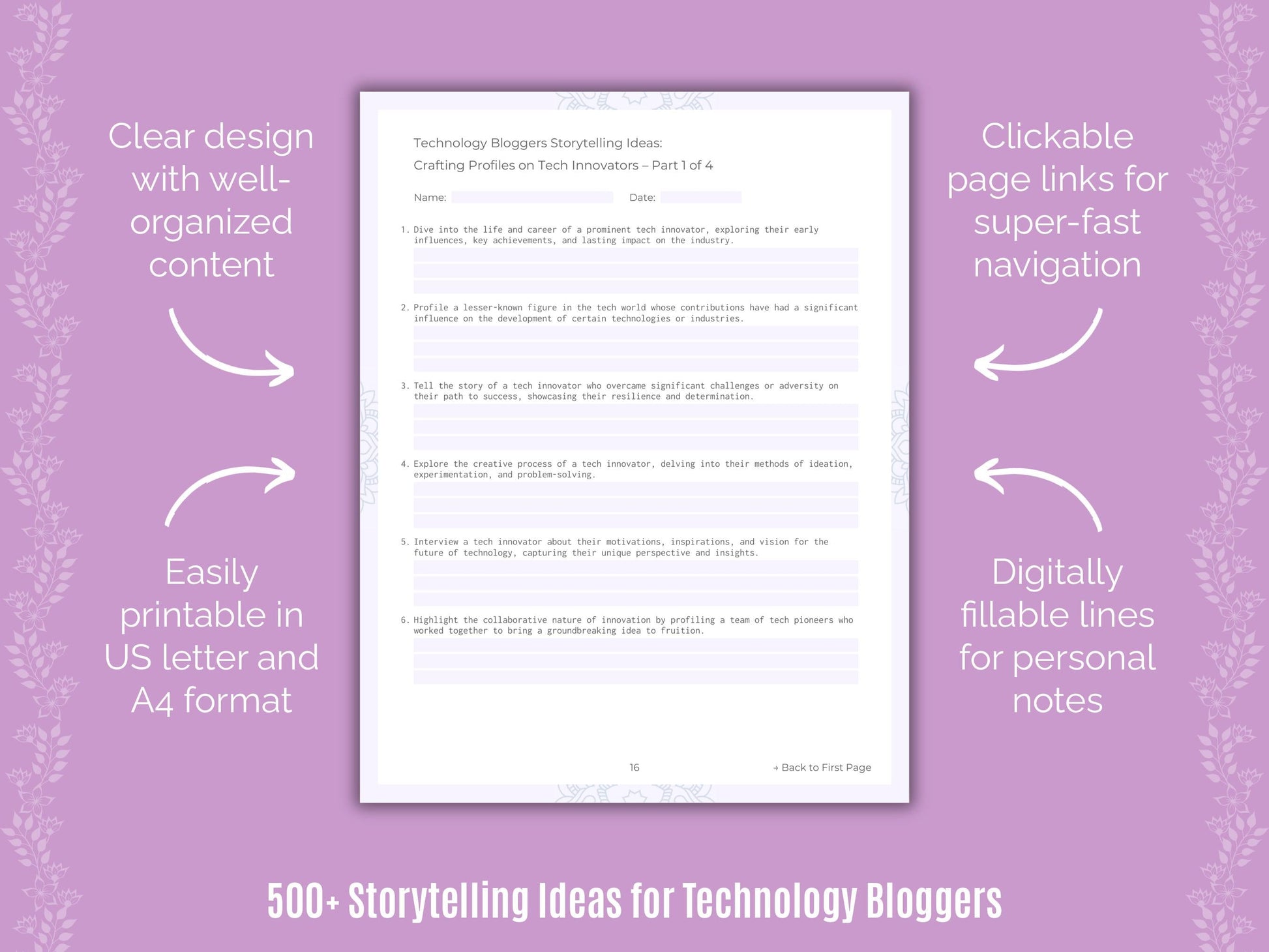 Technology Bloggers Writing Templates