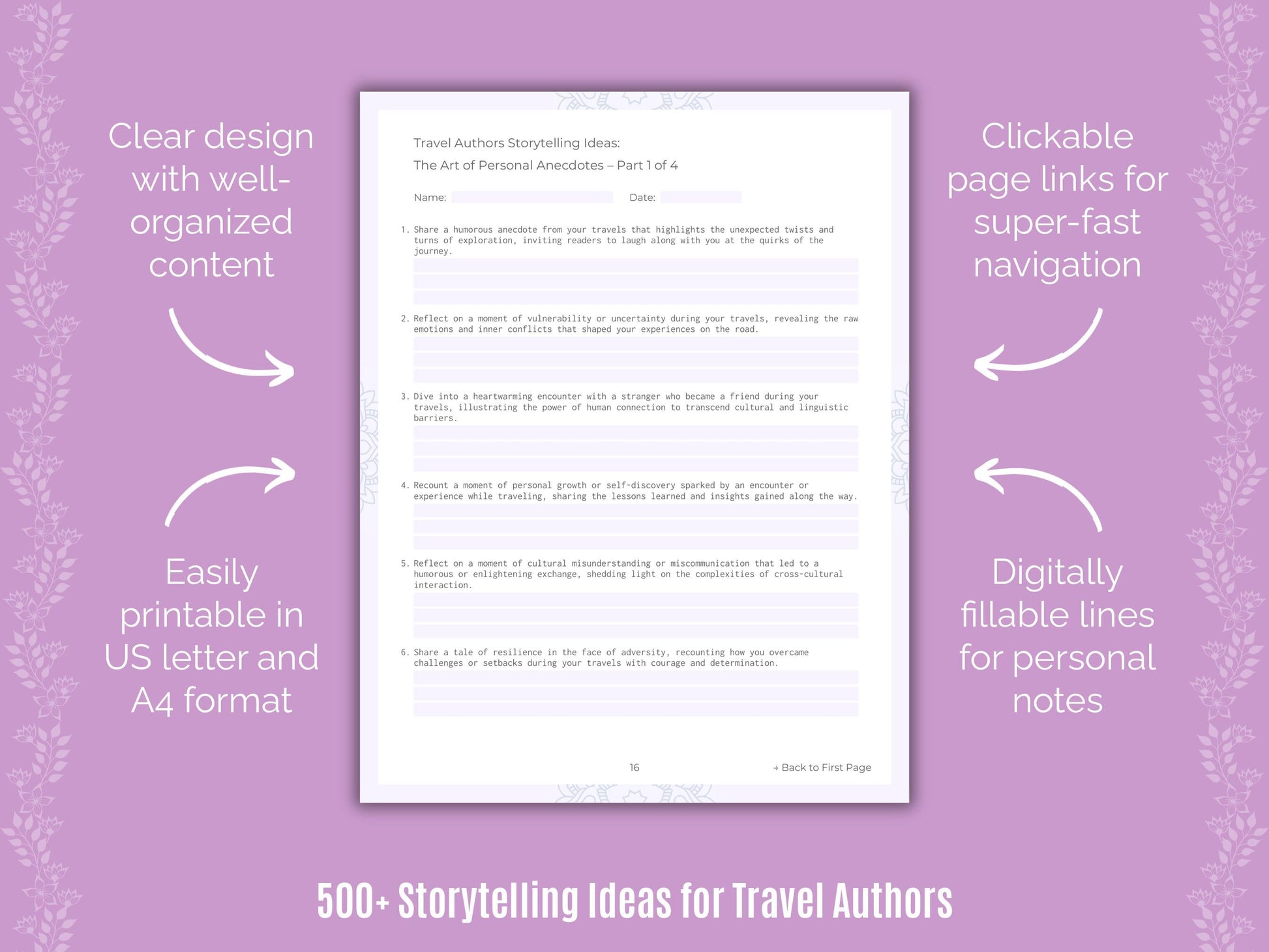 Travel Authors Writing Templates