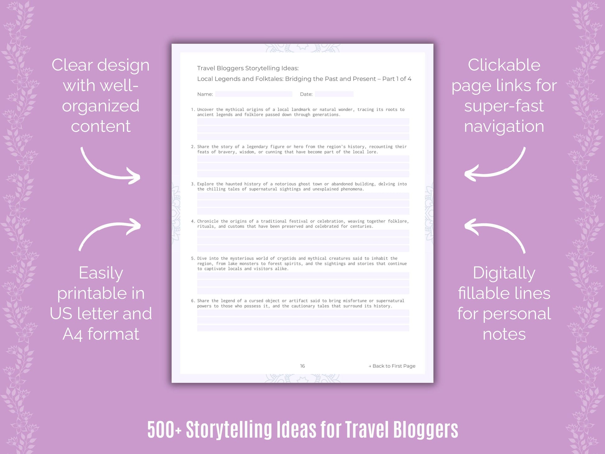 Travel Bloggers Writing Templates