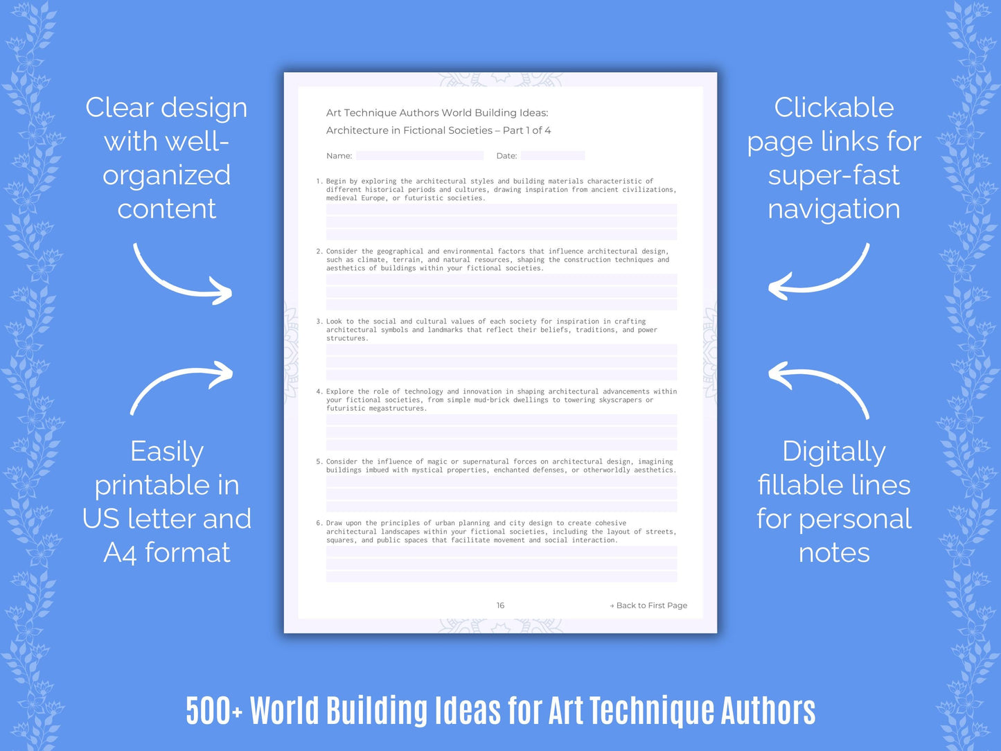 Art Technique Authors Writing Templates