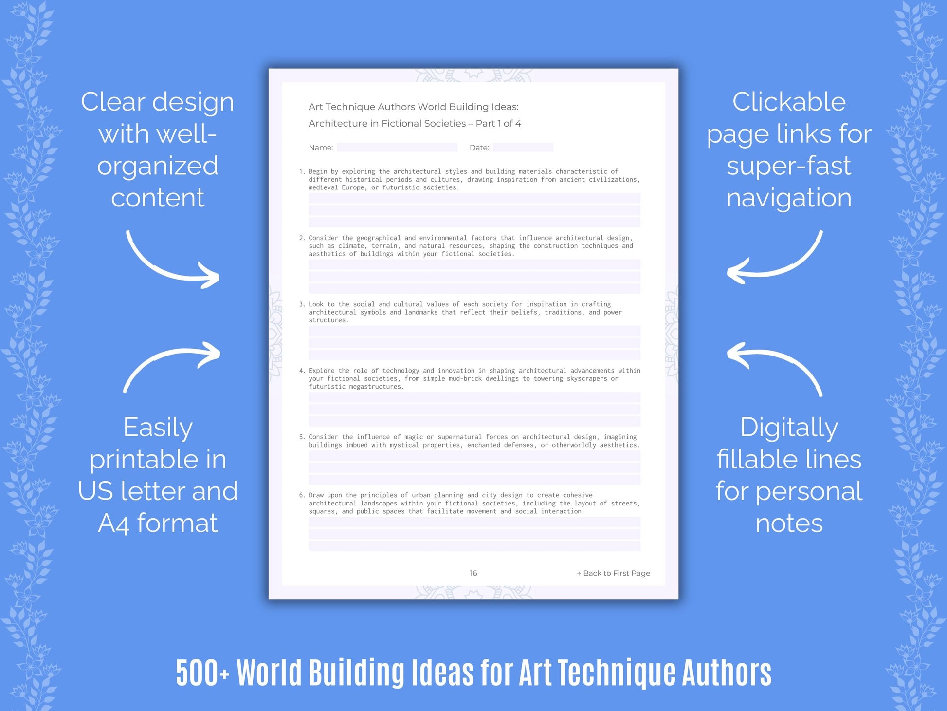 Art Technique Authors Writing Templates