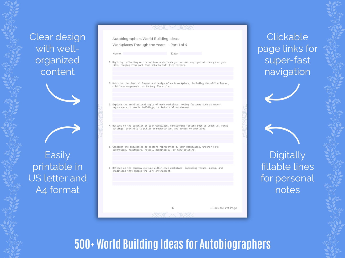 Autobiographers Writing Templates