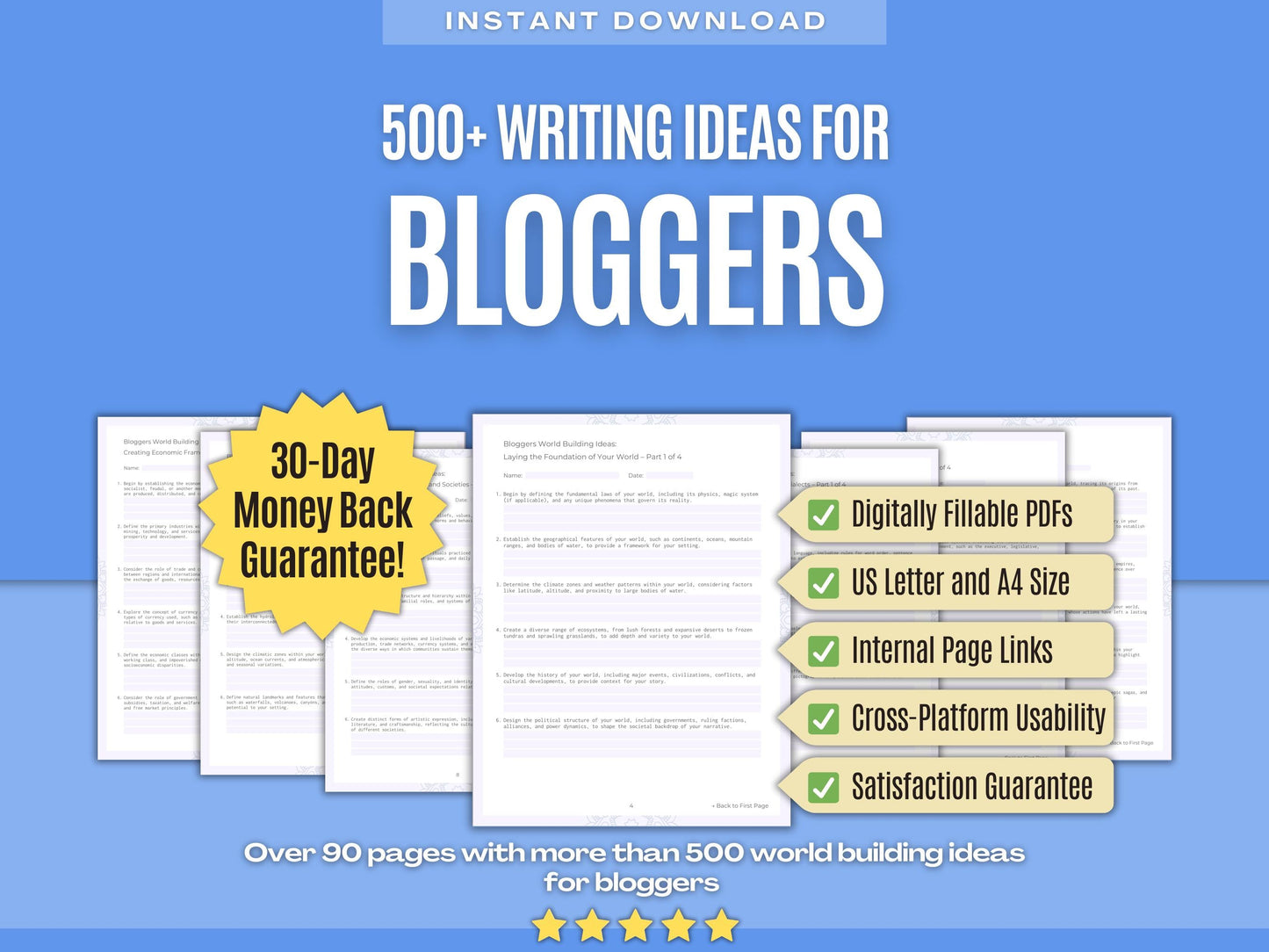 Bloggers Writing Workbooks