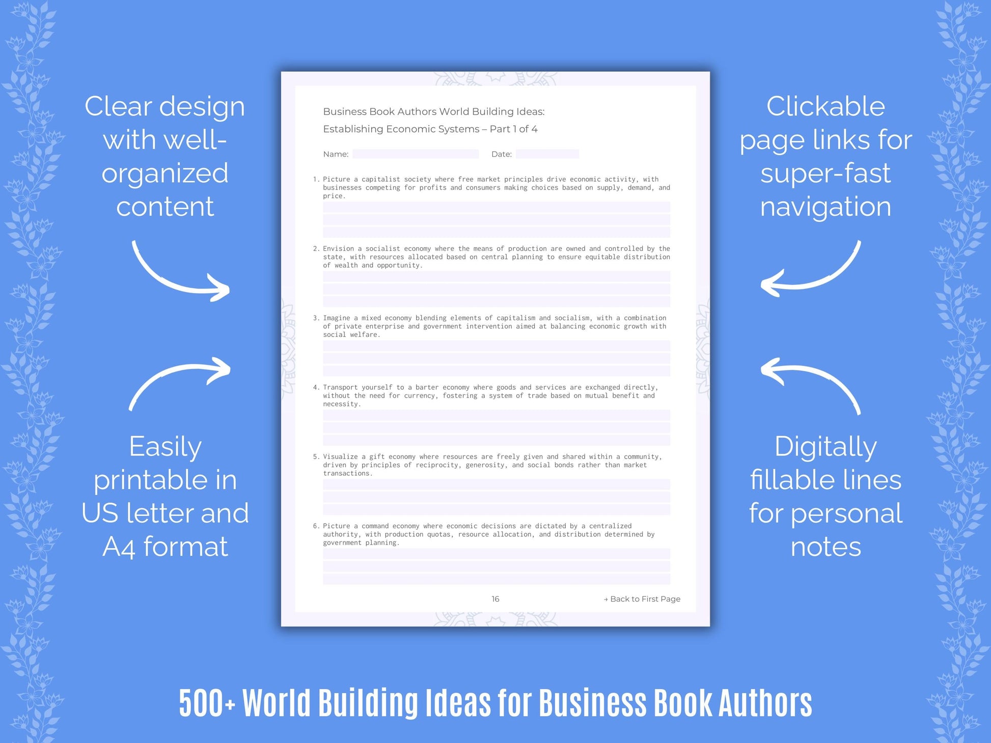 Business Book Authors Writing Templates