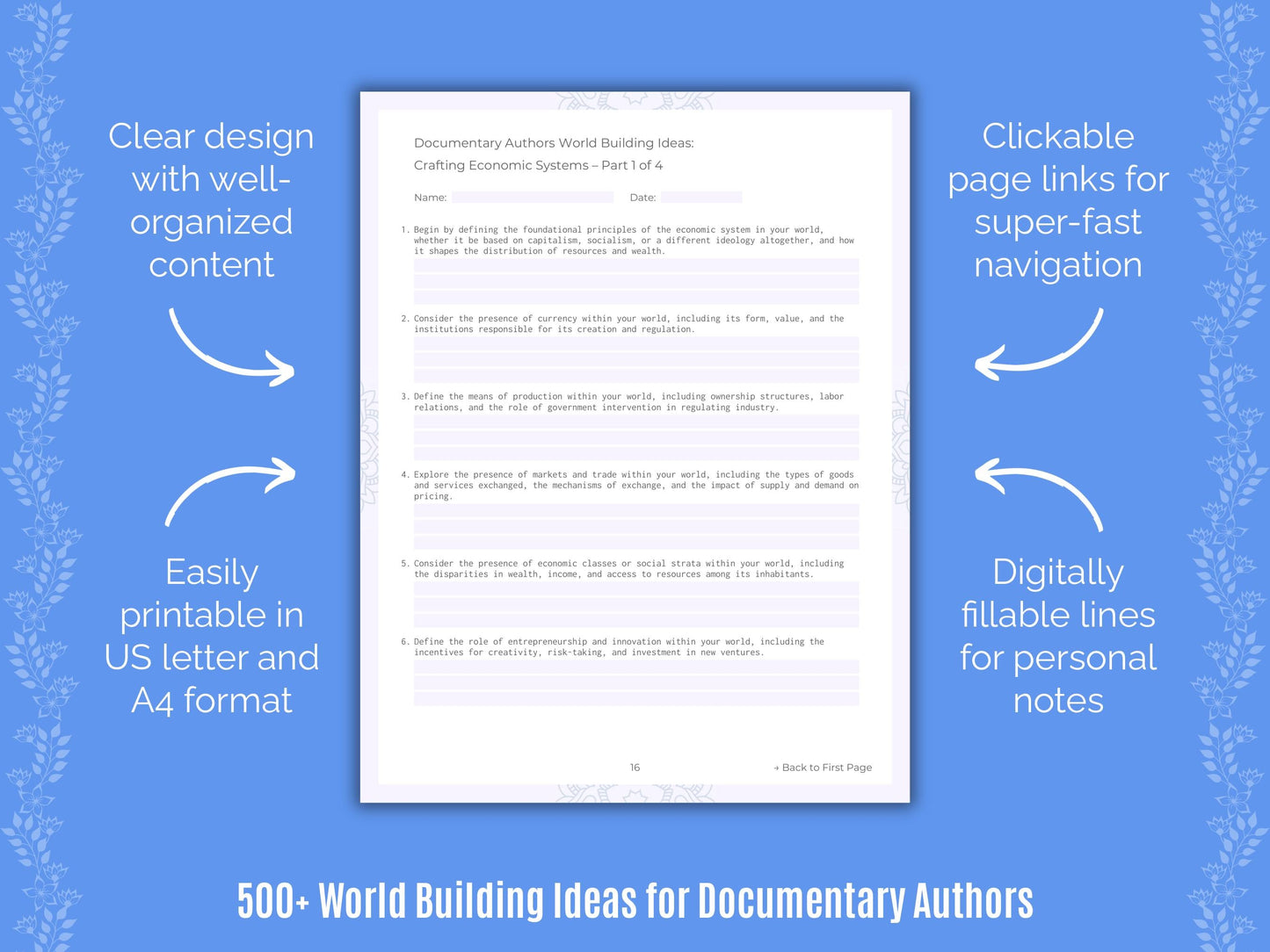 Documentary Authors Writing Templates