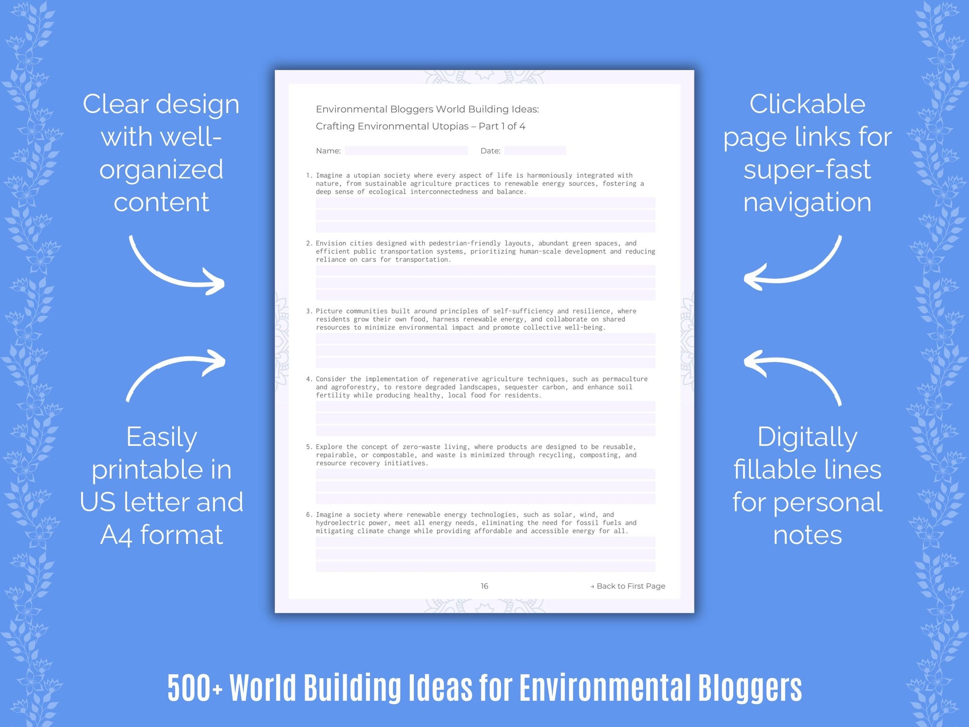 Environmental Bloggers Writing Templates