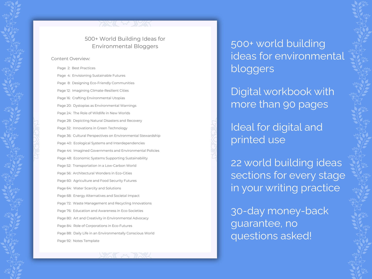 Environmental Bloggers Writing Worksheets