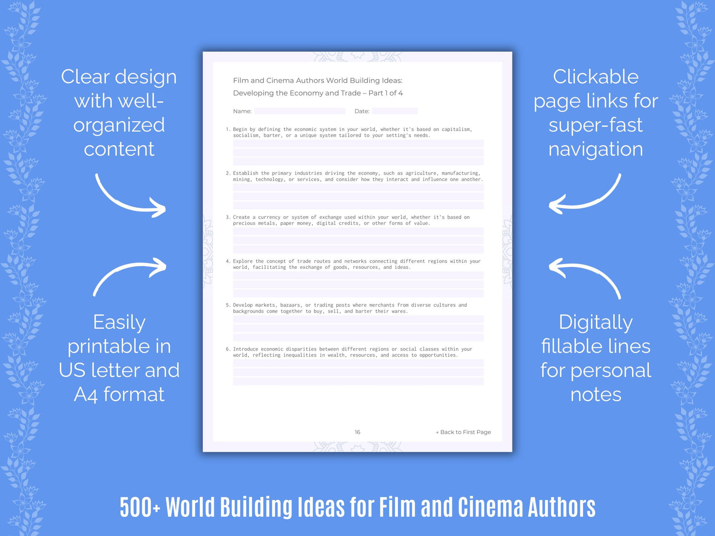 Film and Cinema Authors Writing Templates