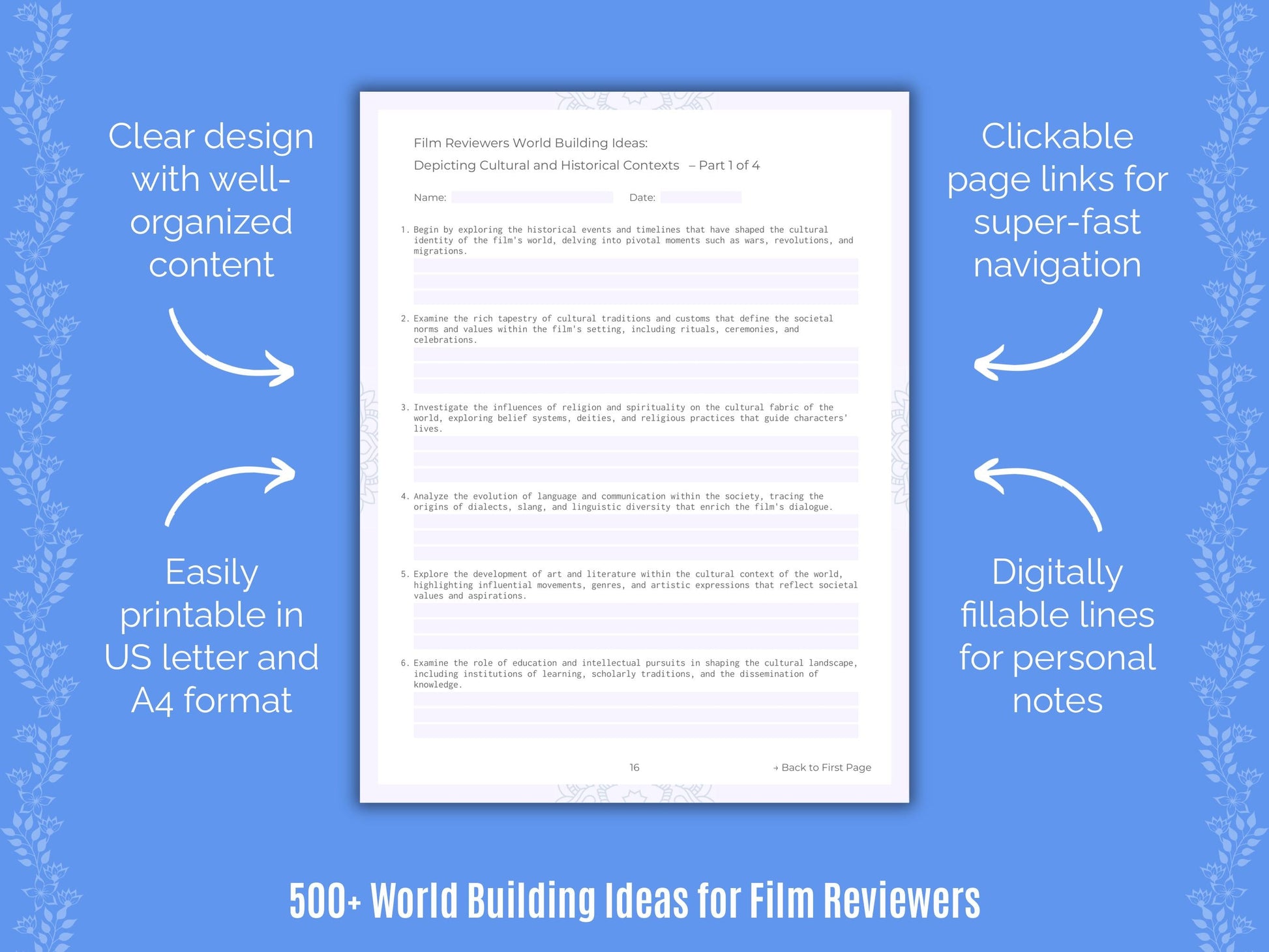 Film Reviewers Writing Templates