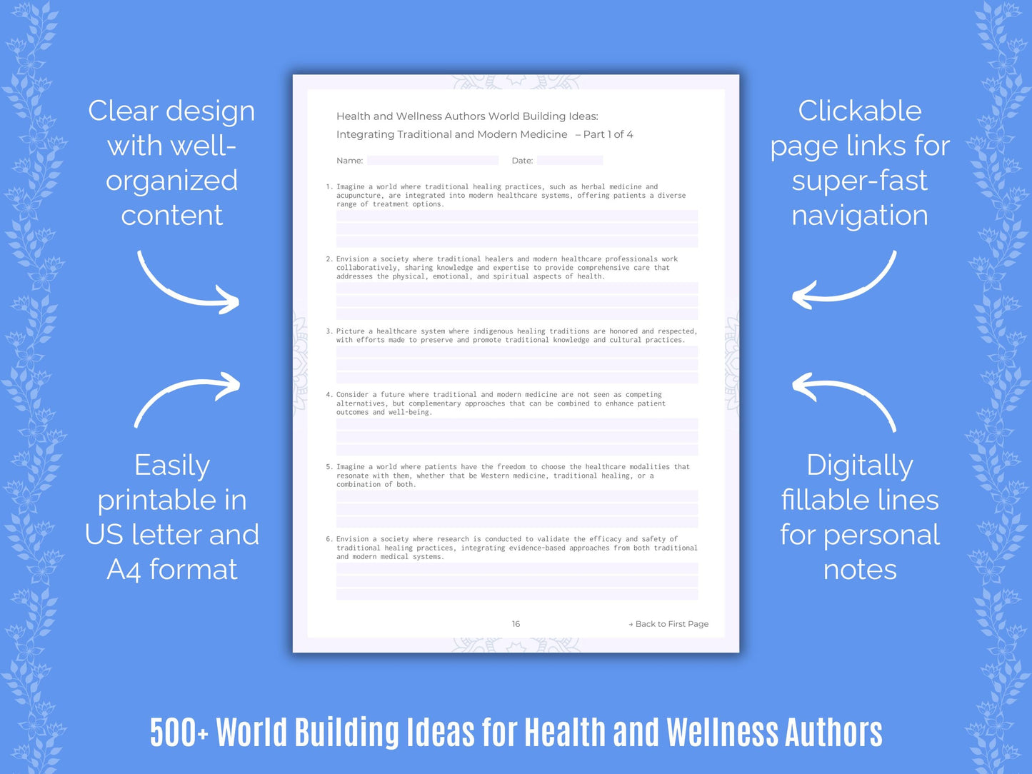 Health and Wellness Authors Writing Templates