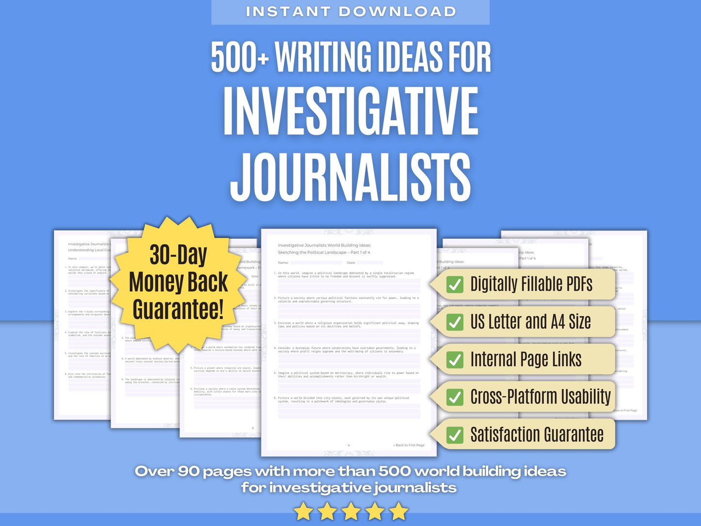 Investigative Journalists Writing Workbooks