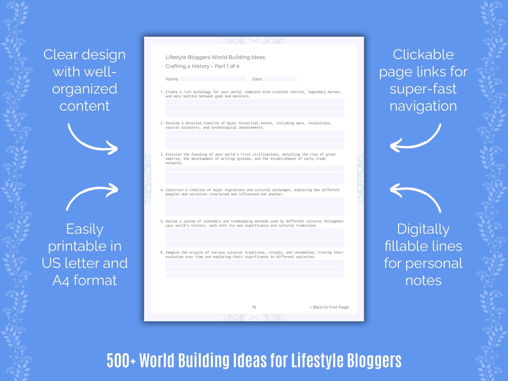 Lifestyle Bloggers Writing Templates