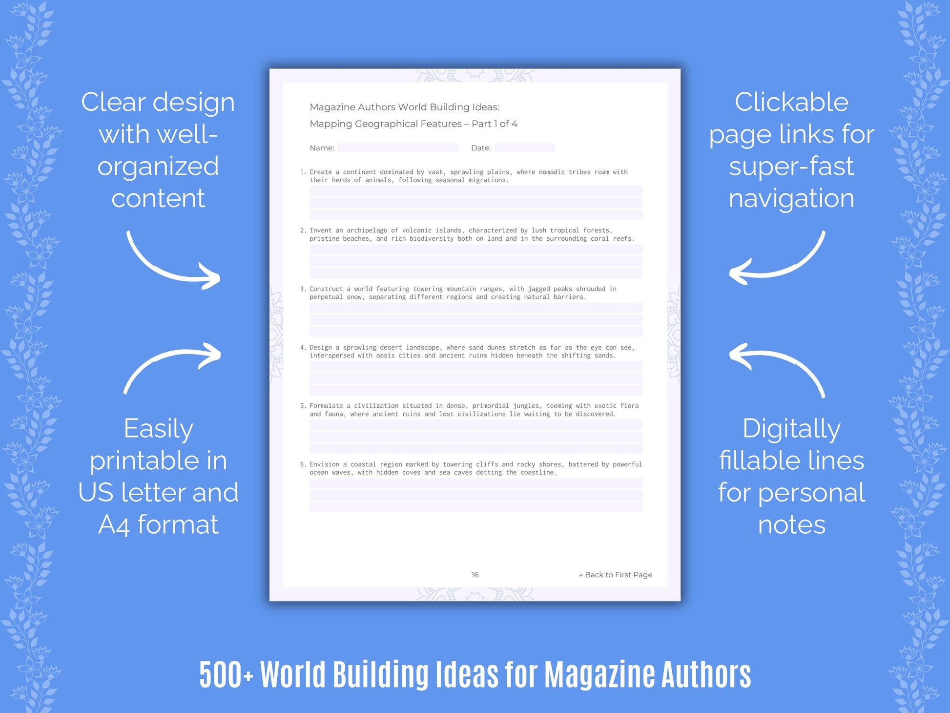 Magazine Authors Writing Templates