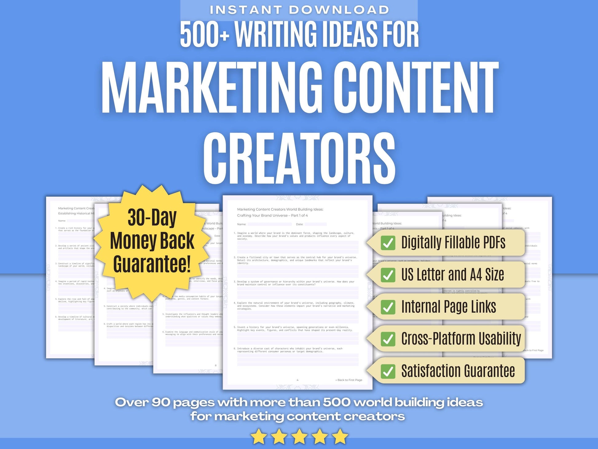 Marketing Content Creators Writing Workbooks